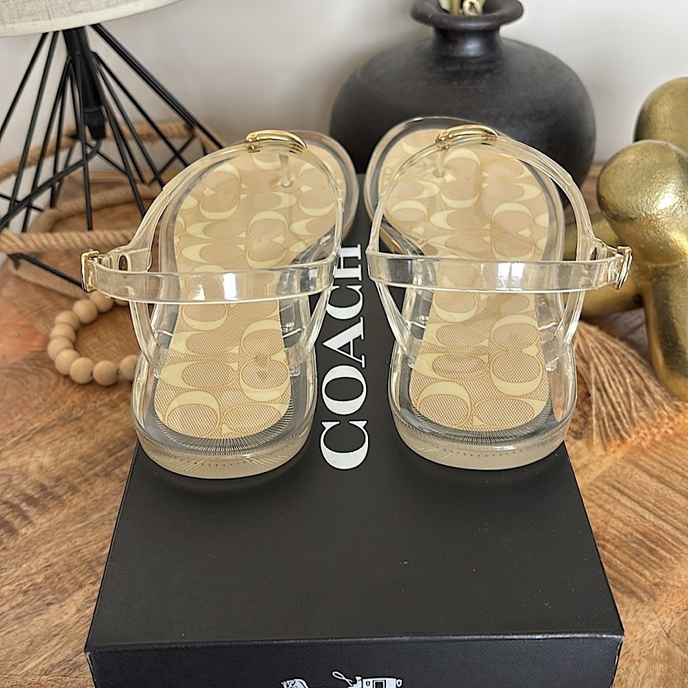 🫧🪼New in Box! COACH Clear Natalee Jelly Sandal Sz 10🪼🫧 - Picture 7 of 7